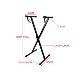 Suporte universal para teclado de piano, suporte de metal resistente com tampas de borracha antiderrapantes para teclado midi em estilo x - Image 2