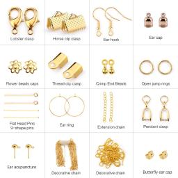 Misto Jóias Fazendo Descobertas Set, Metal Liga Acessórios Kit, Descobertas Jóias Suprimentos, Beading Making, Handmade DIY - Image 2