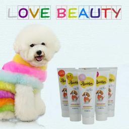 Creme de coloração brilhante para animais de estimação, 80g, animais de estimação, corante não tóxico, agente de pigmento de tingimento, acessórios seguros para cães - Image 1
