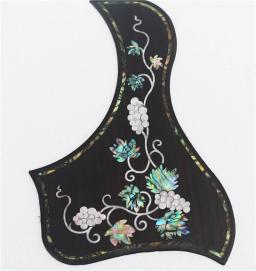 Rosewood pickguard guitarra acústica, com abalone e mãe de embutimento de pêra, auto adesivo - Image 1