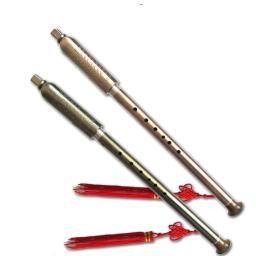 Metal escovado desenho de alta qualidade bawu flauta vertical flauta f ou g chave instrumento de música com caso e nó chinês - Image 1