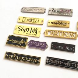 Etiquetas de metal personalizadas com etiquetas de nome próprio para roupas/jeans/sapatos - Image 2