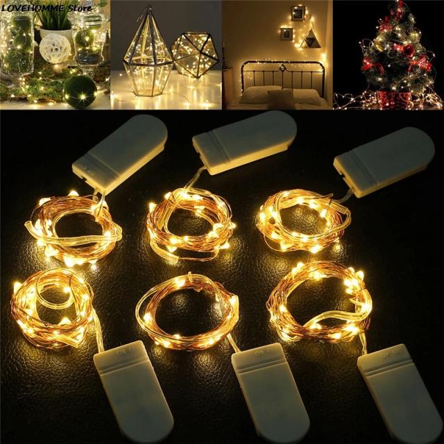 Luzes LED de Cordas para Decoração Festiva de Natal e Ano Novo, Com Clipes para Fotos e Alimentação por Bateria, Disponíveis em Vários Tamanhos