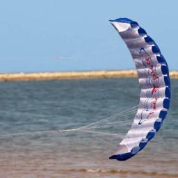 Linha dupla pipas voando esportes praia diversão ao ar livre dupla linha dublê parafoil pára-quedas arco-íris esportes pipa de praia ao ar livre kitesurf - Image 6