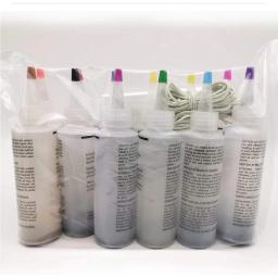 Kit de tinta permanente multicolor, 8 garrafas, tinta têxtil colorida, corante para arte, artesanato, decoração de tecidos - Image 1