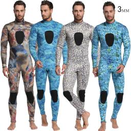 Roupa de mergulho com camuflagem 3mm, roupa de mergulho de corpo inteiro para caça submarina, moletom térmico masculino de neoprene para mergulho - Image 1