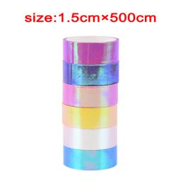 5m fita de decoração de ginástica rítmica holográfica rg prismático glitter fita aros vara criativa laser gradiente fita à prova dwaterproof água - Image 3