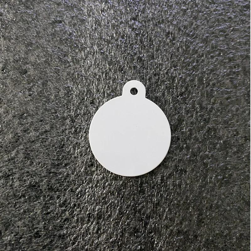 Etiqueta de endereço dos acessórios da identificação do gato do animal de estimação da etiqueta do cão da sublimação para cães 2-lados transferência térmica que imprime placas de identificação em branco - Image 1