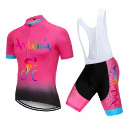 Andaluzia-Conjuntos de ciclismo masculino, roupas de bicicleta, calções respiráveis, gel pad 20D, roupa de equipe camuflada, verão, 2021 - Image 4