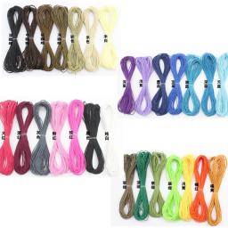 Fio De Couro Encerado Para Fazer Jóias, Multi Cores, Cera, Cordão De Algodão, Corda Para DIY, Pulseiras, Colar, Artesanato, 10m, 1mm, 2 Lot - Image 2