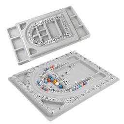 Cinza reuniram placa do grânulo pulseira colar miçangas acessórios ferramenta de medição design jóias fazendo diy artesanato ferramenta de fazer jóias - Image 3