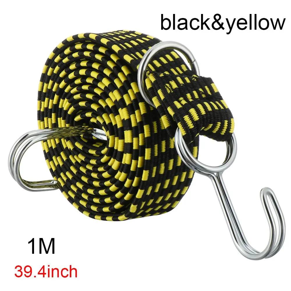 Nova faixa fixa elásticos bicicletas de borracha cordas amarrar bagagem corda cabo ganchos cinta de bicicleta bagagem rack de teto - Image 1
