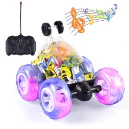 Graffiti controle remoto carro rc stunt basculante carros com 360 rolando dança recarregável 2.4ghz rc brinquedo do carro para crianças meninos meninas - Image 3