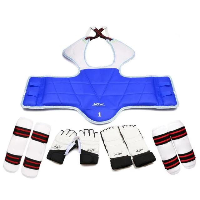 Conjunto Completo de Equipamentos de Sparring para Taekwondo e Karate: Luvas, Protetores Corporais, Capacete e Mais para Adultos e Crianças