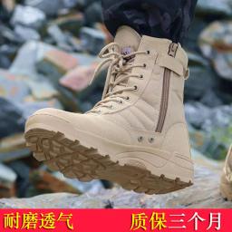 Homens verão tático exército combate botas, sapatos de escalada ao ar livre, alta ajuda, combate no deserto, SWAT, genuíno, fãs do exército, 2024 - Image 3