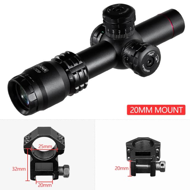 Diana 2-7x20 escopo táticas caça visão óptica rifle de ar escopo verde vermelho ponto luz cecchino engrenagem spotting scope rifle caça