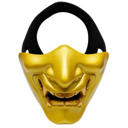 Crânio samurai paintball máscara meia face máscaras táticas wargame engrenagem traje de halloween cosplay máscara de caça - Image 4