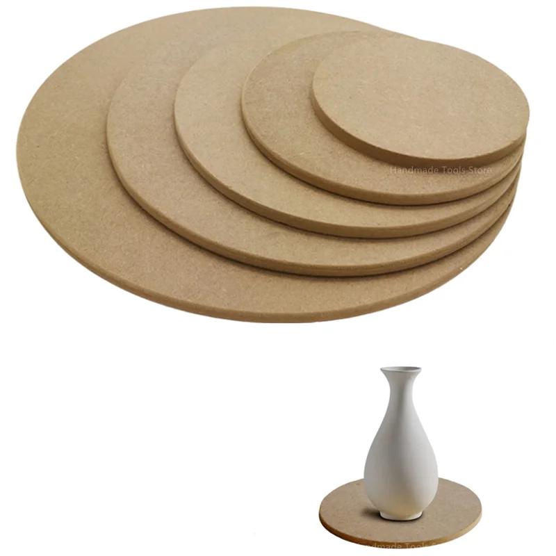 Placa De Densidade Circular para Arte De Cerâmica, Placa De Apoio, Fibra De Madeira, Cerâmica Em Branco, Placa De Secagem, Bandeja De Escultura De Argila, Ferramentas DIY - Image 1