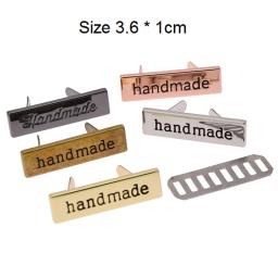 Etiquetas de metal para roupas artesanais, etiquetas para roupas diy feito à mão com letras para costura - Image 2