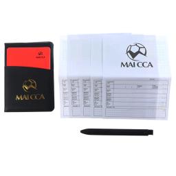 Futebol árbitro vermelho cartão amarelo profissional fair play cards futebol linesman couro caso saco conjunto equipamentos de jogo esportes - Image 2