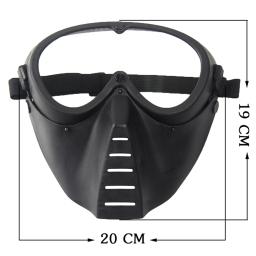Airsoft-full aço malha máscara para paintball, lente do engranzamento do metal, caça tática, equipamentos de jogo cs - Image 2