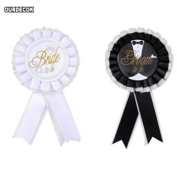 Vassoura a ser emblema rosete para festa de despedida de solteira, casamento, acessório de pano estilo bonito venda imperdível - Image 1