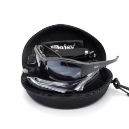 Proteção UV Militar Tático Óculos, Óculos Esportivos, Caça ao ar livre e Camping Goggles, Polarização - Image 6