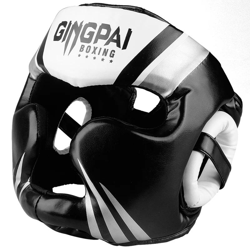 Capacete de boxe muay thai, protetor de cabeça com máscara, equipamento para treino de artes marciais, mma, muay thai, protetor de cabeça, novo - Image 1