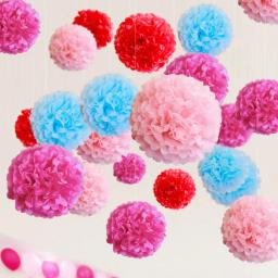 Pompons De Papel Tissue Para Decoração, Papel Decorativo De Casamento, Bola De Flores, Baby Shower, Festa De Aniversário, DIY, 10-35cm - Image 6