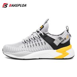 Baasploa homens sapatos esportivos marca malha respirável tênis de corrida para homens verão leve tênis casuais masculino resistente ao desgaste - Image 3