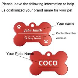 Address Tags personalizadas para cães, Pet ID Tags, Coleira de cão personalizada gravada, Gatos e cães Name Tag Coleiras - Image 5