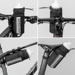Rockbros bicicleta guiador saco ciclismo garrafa de água portador titular alça ampla reflexiva scooter pendurar saco bolsa da bicicleta acessórios - Image 6