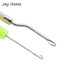 Crochet agulha gancho ferramenta com alça para cabelo trança, tapete, lenço, artesanato Kits, tamanho diferente, 5pcs - Image 4