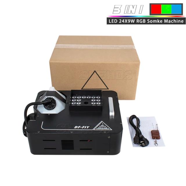 Máquina de Fumaça 3000W DMX512 com Controle Remoto para DJ, Bar, Festa e Shows Profissionais