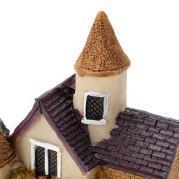 Bonito mini casa de resina em miniatura casa fada jardim paisagem casa decoração do jardim artesanato resina 4 estilos cor correu - Image 5
