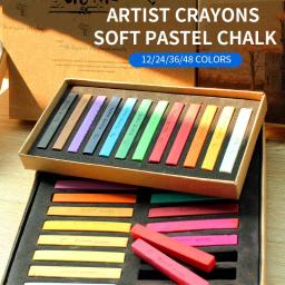 Conjunto de lápis de cor macia para pintura, giz de cores para desenho, arte e papelaria, 12/24/36/48 cores - Image 2