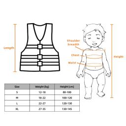 Neoprene Fishing Life Jacket para crianças, Wakeboard Vest, Jet Surf, Auxílio à flutuabilidade do surf, jaquetas de fivela seguras, entrega rápida, 30-50 lbs - Image 3