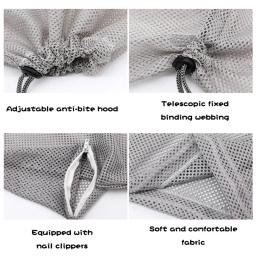 Multifuncional Pet banho malha saco para gato, ajustável, anti-risco, pull-resistente, poliéster grooming, lavar sacos, gato suprimentos - Image 4