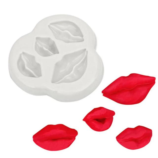 Molde de Silicone para Lábios Sexy: Ferramenta de Decoração de Bolo para Cupcakes e Doces DIY