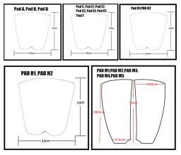 Surf Glue Pad, cores preto e branco, Traction Mat, almofada frontal, pré-venda de pranchas, 3m - Image 2
