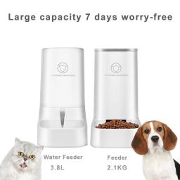 Alimentador e bebedor automático para gatos, grande capacidade, cão, dispensador de água, filhotes de estimação, recipiente de comida, alimentação automática para gatos - Image 1