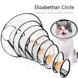 Cão transparente colarinho elizabetano cone inteligente médico ferida cura anti-mordida colar para gatos pescoço acessórios de proteção para animais de estimação - Image 2