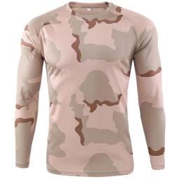 Camiseta camuflada militar para acampamento, camiseta masculina de secagem rápida para caça, camisa com estampa camuflada do exército, camiseta fitness tática de caminhadas ao ar livre - Image 5