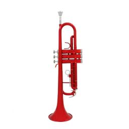 Profissional requintado trompete de bronze, trompete vermelho, bb plana, bocal, luvas, correia, caso acessórios, durável, instrumento musical - Image 3