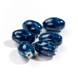 24 #5 pçs oval estilo retro contas de cerâmica jóias acessórios para colar que faz # xn512 - Image 1