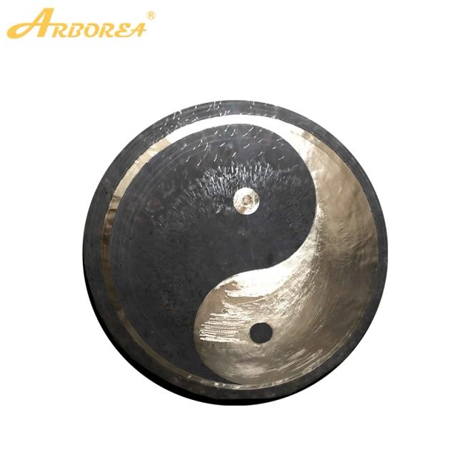 Gong Arborea de Percussão YinYang 75 cm - 100% Feito à Mão, Sem Suporte