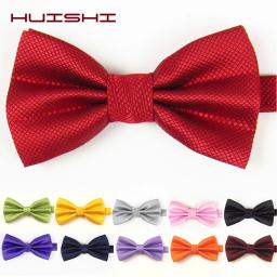Huishi-gravata borboleta ajustável, para homens e mulheres, acessórios para casamento, festa, gravata borboleta, clássica, adulto, ajustável, moda, gravata - Image 6