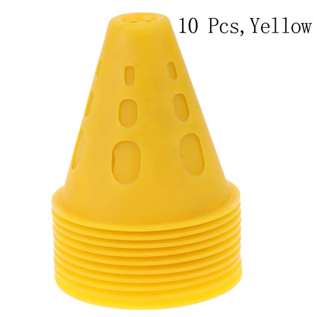 Treinamento de Futebol: Conjunto com 10 Cones para Marcação Ágil e Slalom de Skate