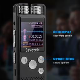 Voz profissional ativado gravador de voz de áudio digital 8gb 16gb 32g caneta usb non-stop 80hr gravação pcm suporte tf-card - Image 5