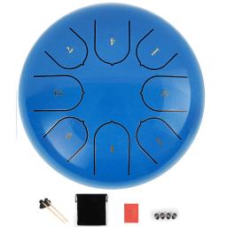 Língua tambor 6 Polegada 8 tune aço língua tambor conjunto com baqueta dedo berços tambor saco drumstick suporte instrumentos acessórios - Image 1